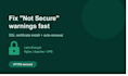 install and auto renew your SSL certificate quickly