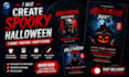 create spooky halloween tshirt posters party flyers