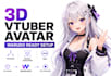 rig 3d vtuber avatar warudo vtuber anime vtuber vrm avatar