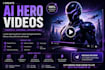 create converting ai hero website video, animated hero section website video