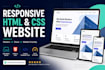 create a responsive HTML CSS website