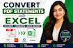 convert PDF statements into excel