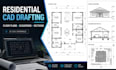 draft residential cad floor plans, elevations, sections and site plans