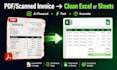 automate PDF invoice to excel or google sheets