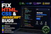 fix HTML CSS and javascript website issues