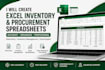 create excel inventory and procurement spreadsheets
