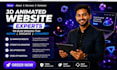 build 3d animated wix website and design an interactive and 3d animated webflow