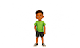 illustrate african american character pose and expression sheets