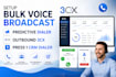 setup bulk voice broadcast, predictive dialer, outbound 3cx, press 1 crm dialer