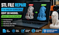 repair stl file fix mesh errors edit 3d model for 3d printing