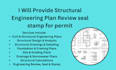 provide structural engineering plan review seal stamp permit