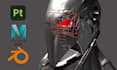 create 3d robot model, sci fi mech, mecha character, hard surface model