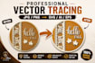 vector trace, redraw and convert your image to svg