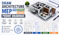 draw architecture mep hvac electrical and plumbing permit drawings