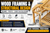 design timber wood framing, load calculations, beams and posts