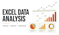 do excel data analysis, interpretation, and dashboard visualisation