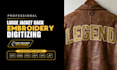 do jacket back embroidery digitizing and biker patch design