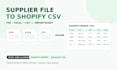 convert vendor files to shopify CSV