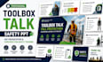 design toolbox talk safety PPT, hse presentation, construction safety training