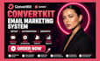 design converkit newsletter kit landing page email sequence kit automation