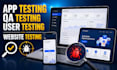 do app testing, QA testing, user testing and website testing