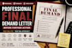 draft a professional final demand letter before further action