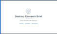 do desktop research and deliver a clear brief with sources