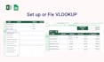 set up or fix vlookup