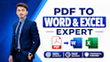 do PDF to word, excel, powerpoint and document conversion