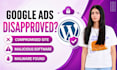 fix google ads disapproved due to compromised site
