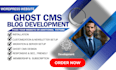 build ghost cms website blog newsletter and customize ghost theme