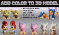 color split 3d printable model for multicolor bambu lab ams, prusa mmu printing