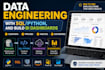 do data engineering with sql, python and build bi dashboards