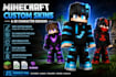 create custom minecraft skins and 3d minecraft character designs
