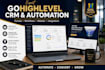 setup gohighlevel CRM, automation, funnels and website