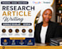 write and prepare research articles for scopus  and google scholar