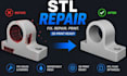 fix mesh, repair 3d scan, cleanup stl, and reverse engineering scan to cad