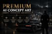 create realistic ai concept art with dark aesthetics