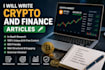 write crypto and finance articles