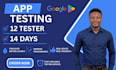 provide 12 testing for google play closed testing