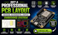 design pcb layout, circuit design, schematic, esp32, power electronics, rf pcb