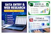 do accurate data entry, typing and web search