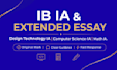 help with ib math ia, computer science ia, and design technology ia