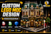 design custom 3d lego moc in bricklink studio with PDF manual instructions