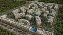 design 3d urban residential compound,aerial view master plan,landscape rendering