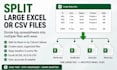 split large excel or CSV files into multiple files