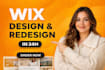 build wix website design, wix website redesign, or wix business website design