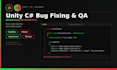 fix bugs and develop gameplay mechanics in unity csharp