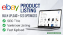 do ebay product listing and ebay seo