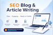 write SEO friendly blog posts and articles